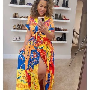 Maxi dress with split